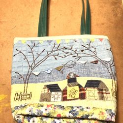 Handmade Country Themed Quilted Bag