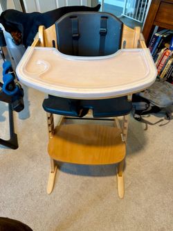 High Chair Natural wooden