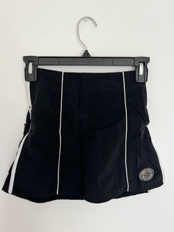 Fitness (water-friendly) Black Mini Skirt with Zippers