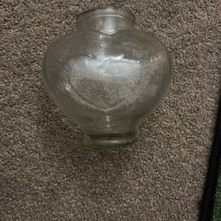 Glass Heart Vase