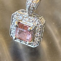 Turmaline White Gold Pendant 