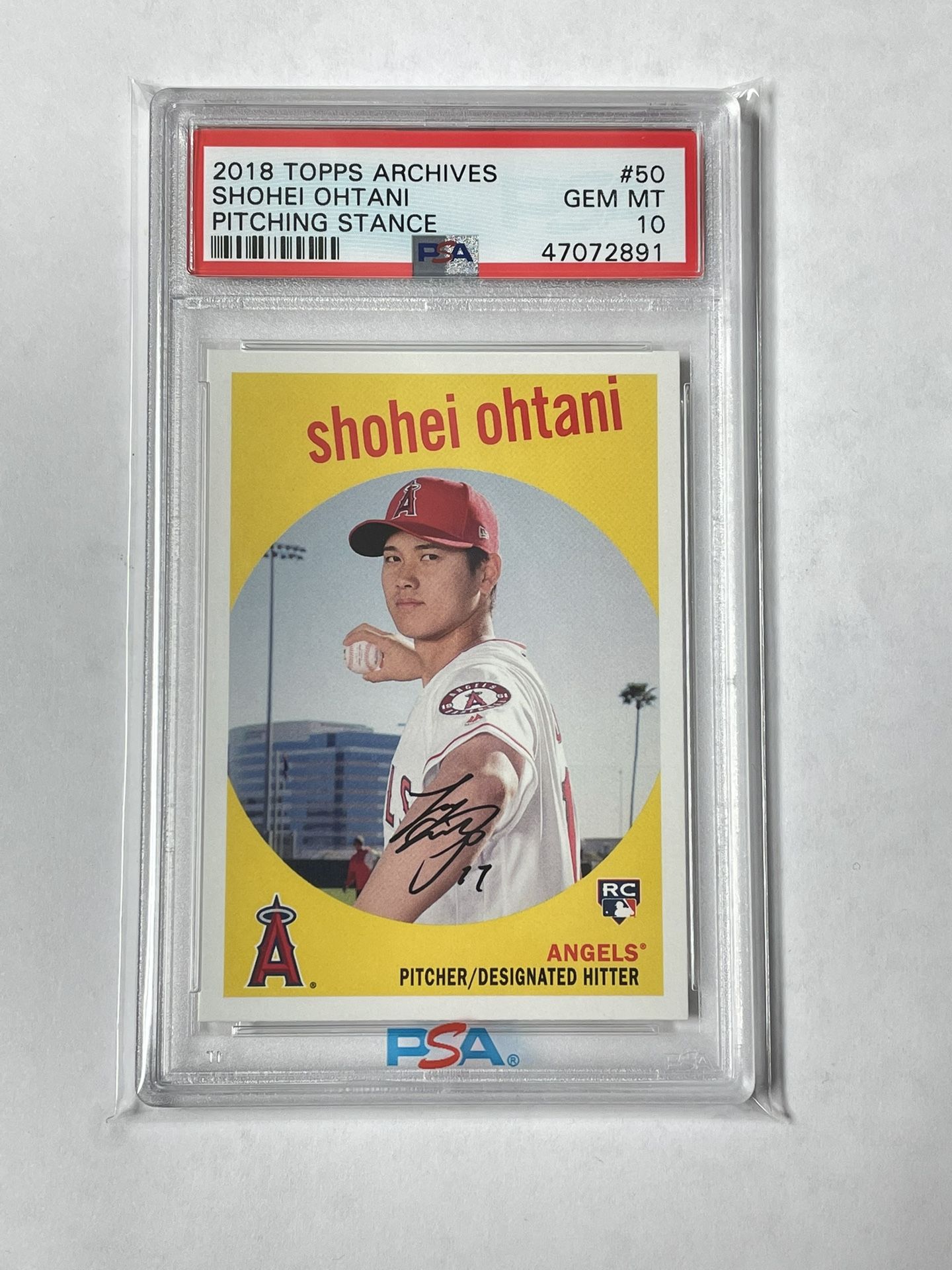 2018 Topps Archives Shohei Ohtani RC #50 PSA 10
