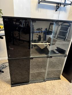 3 Display Cabinets With Glass Door