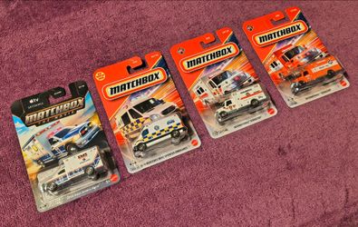 Matchbox Ambulance Die-Cast Cars Set of 4 MATTEL