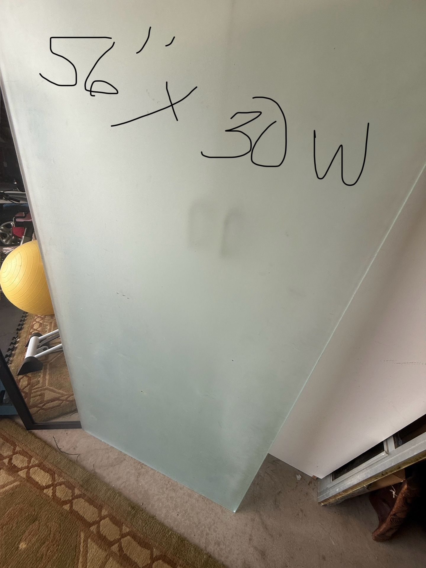 Frosted Solid Piece Of Glass