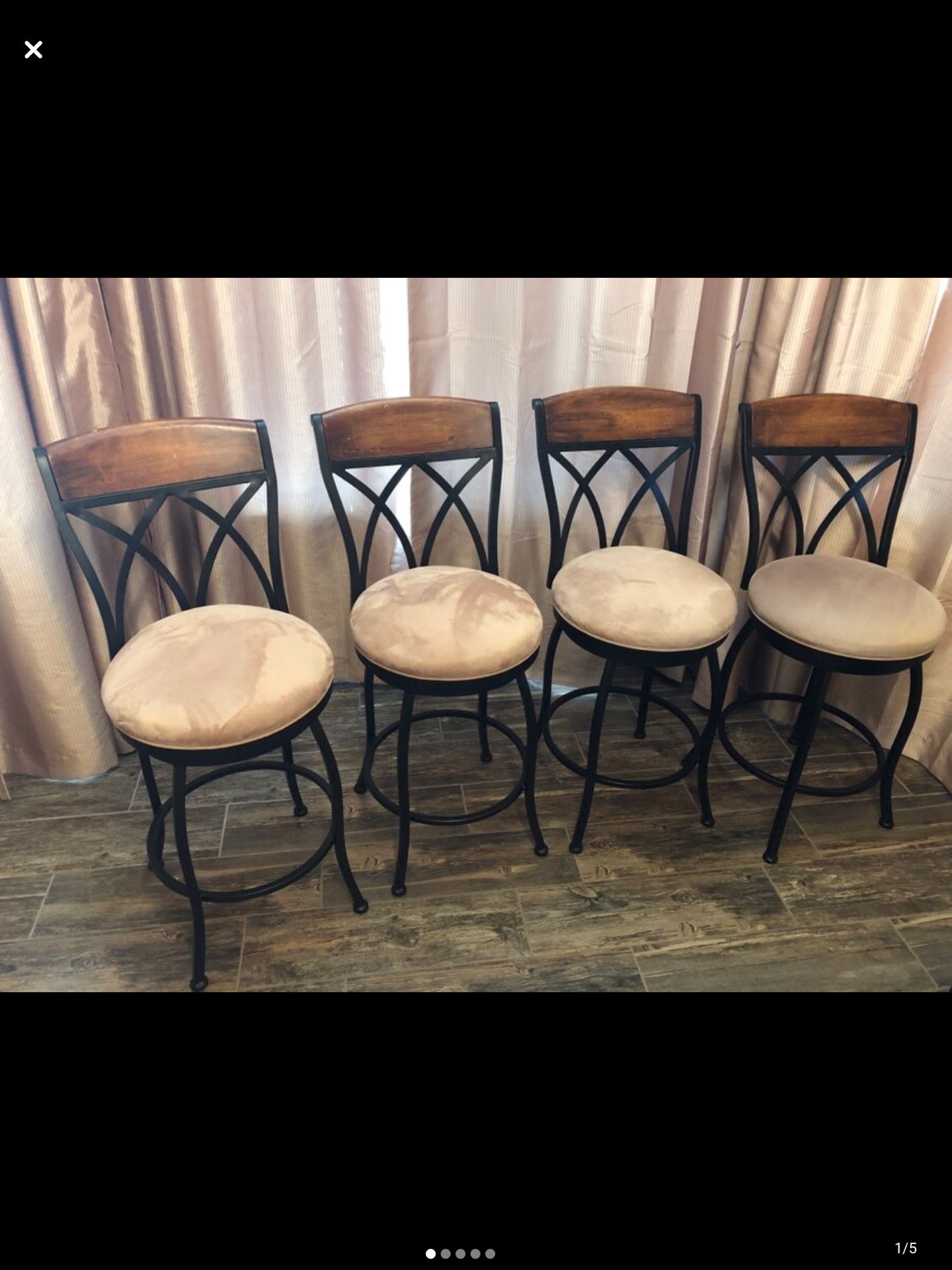 Swivel round counter&bar stool (set of 4)
