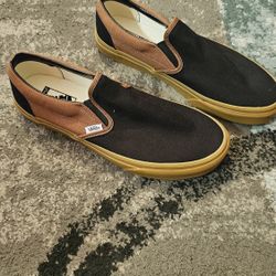 Custom Brown/black Vans 11.5 Womens