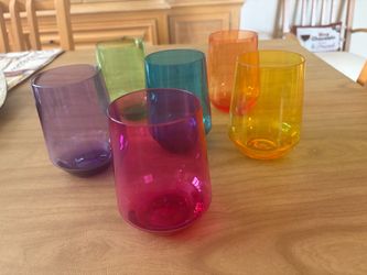 New “Wine Enthusiasts “ Set of 6 BPA Free Shatterproof Stemless Wine Glasses