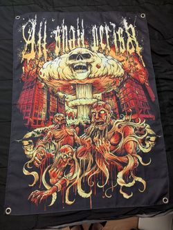 All Shall Perish skull cloud flag
