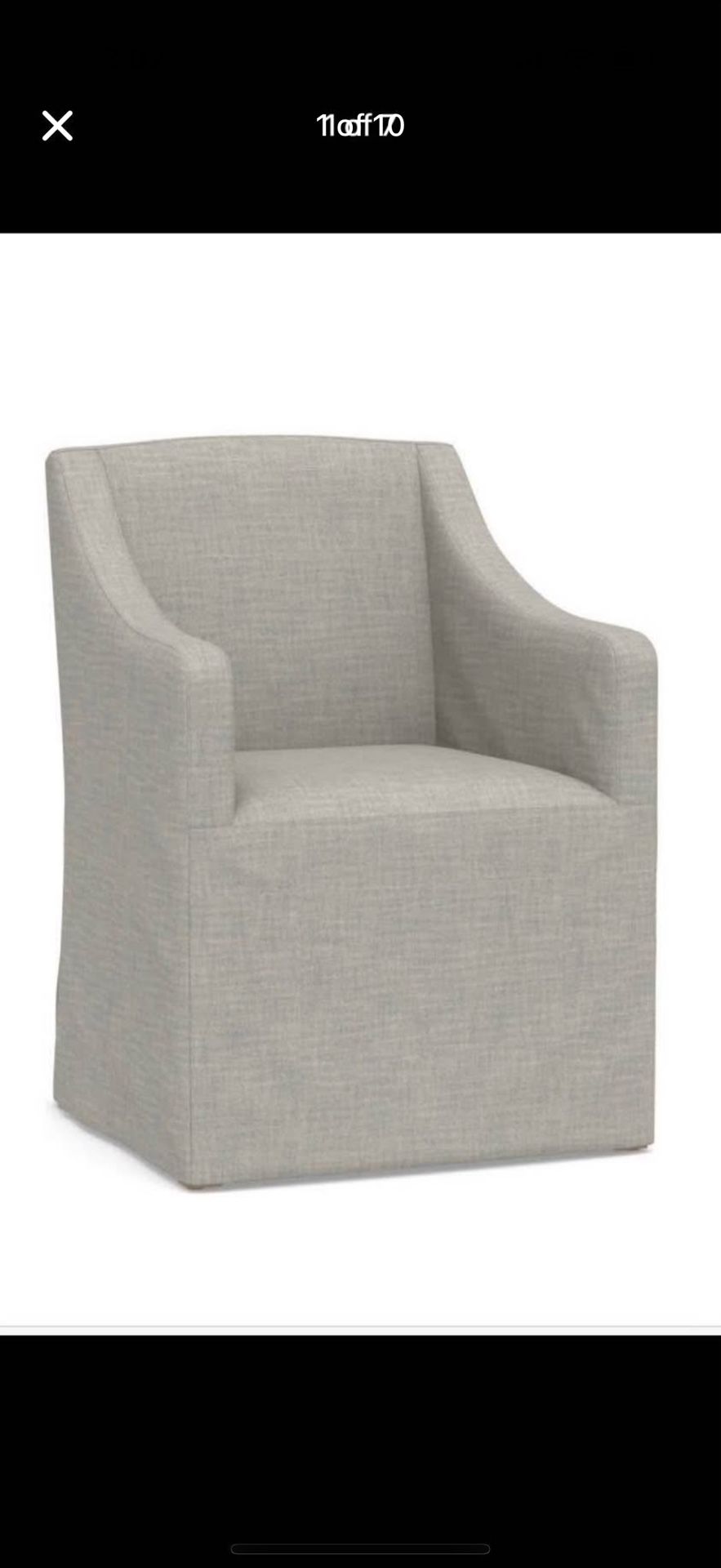 Pottery Barn Slipcover Classic Slope Dining Chairs 