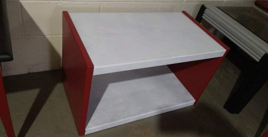 White And Wine Side Table