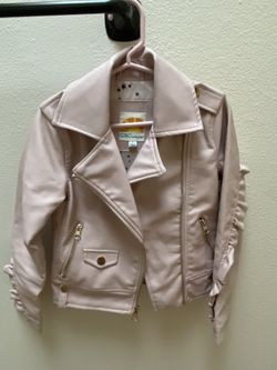 Toddler Pink Faux Leather Jacket