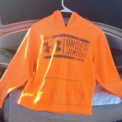 UnderArmour Youth Long Sleeve Hoodie, Size YXL,Orange, Sell