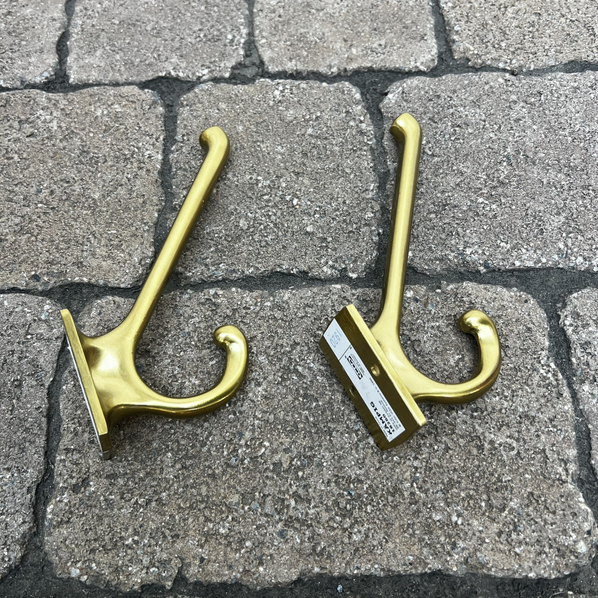 Pair Of IKEA Gold Kampig Coat Hat Towel Hooks - $5