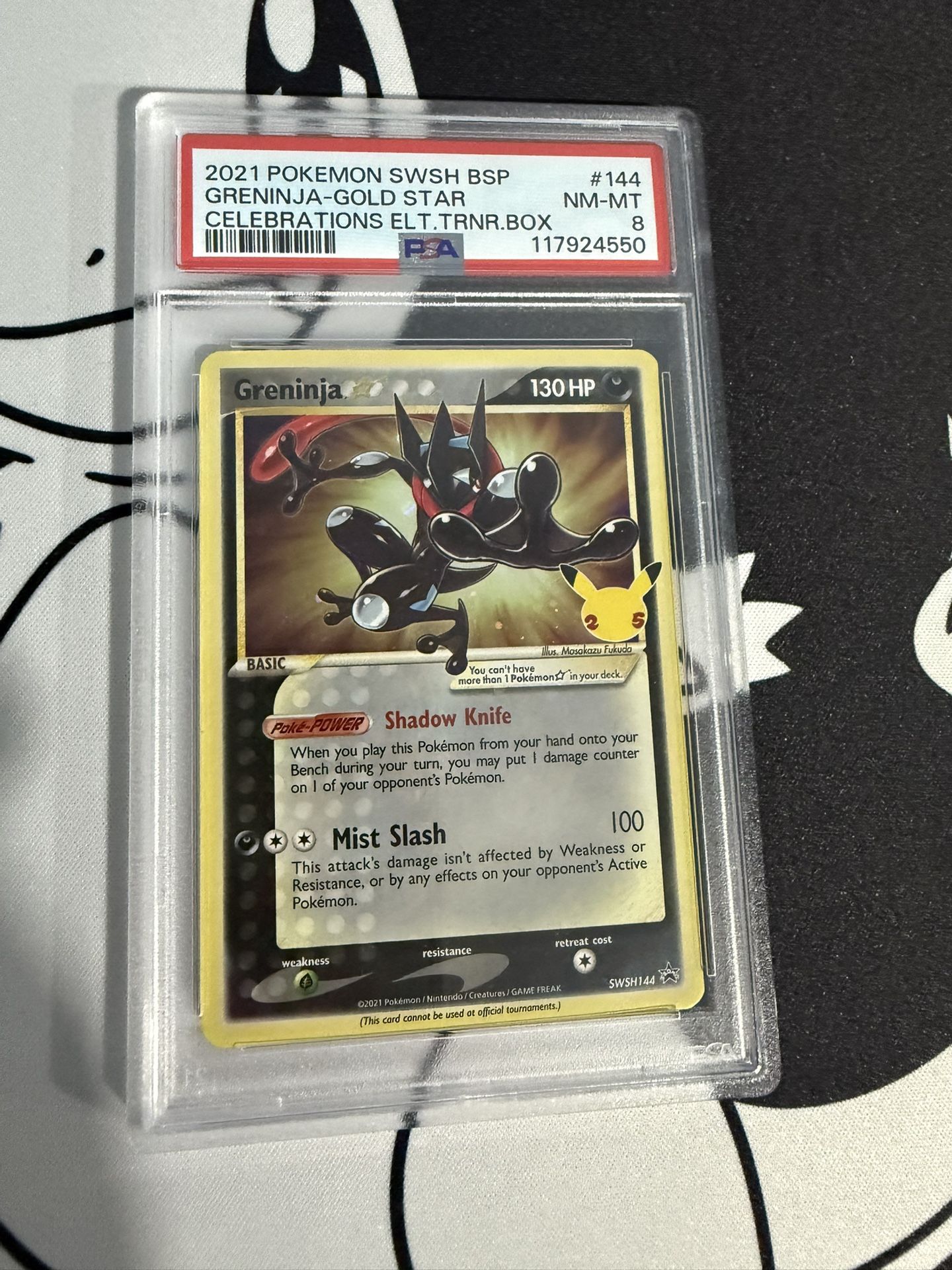 2021 Greninja #SWSH144 Gold Star Promo PSA 8
