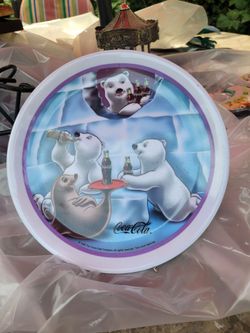 Coca-Cola Polar Bear Collectible Tray 1998