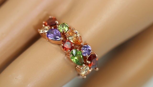 CZ rings 6-9 sizes. Yellow gold, platinum or rose gold