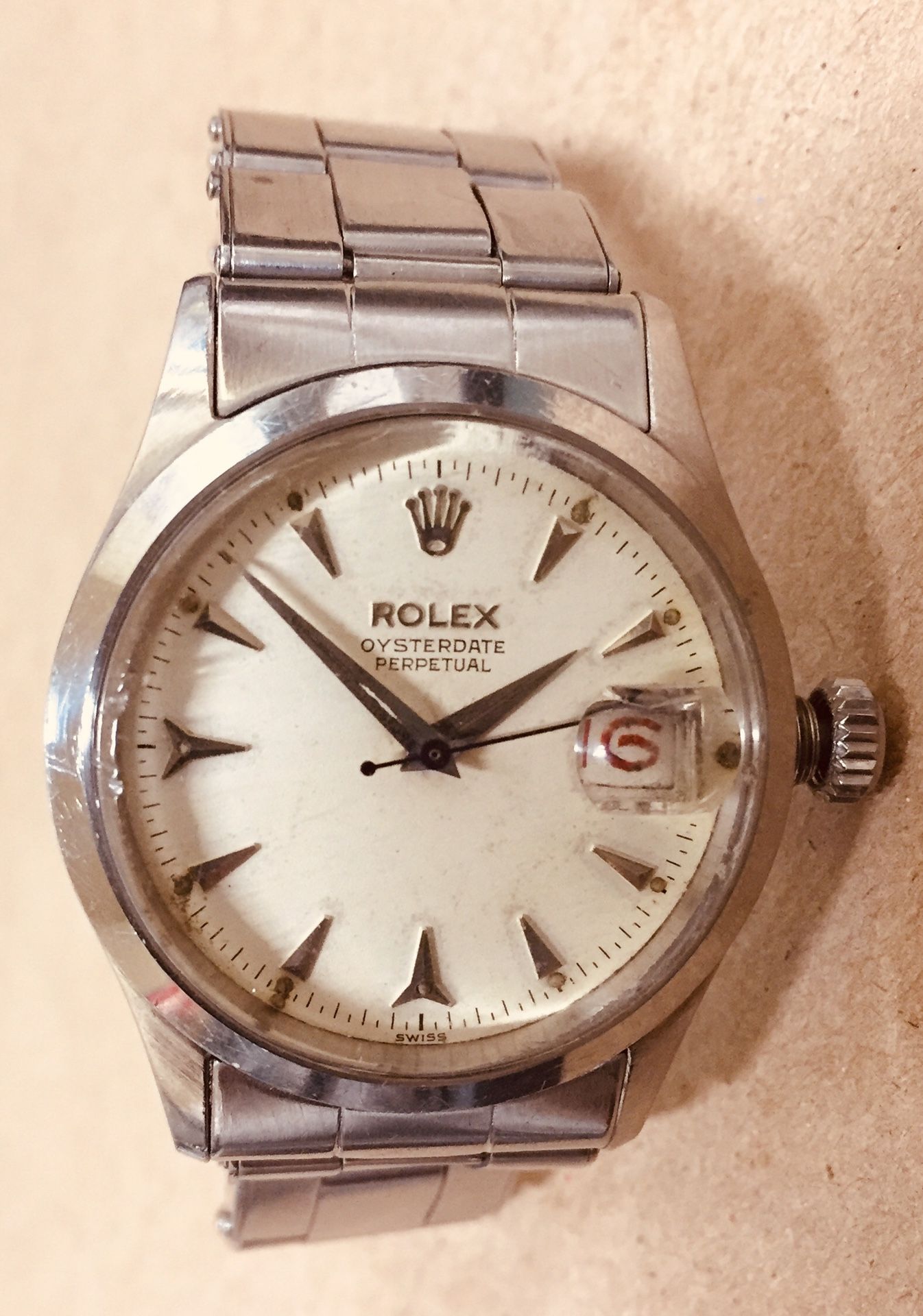 Rolex 6518 Oysterdate Perpetual rare 34mm vintage watch