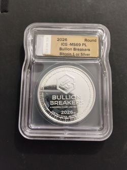 1oz silver 2026 Bullion Breakers Series 2 Bullion X Crypto COMPLETE Box Set ICG MS69 PL