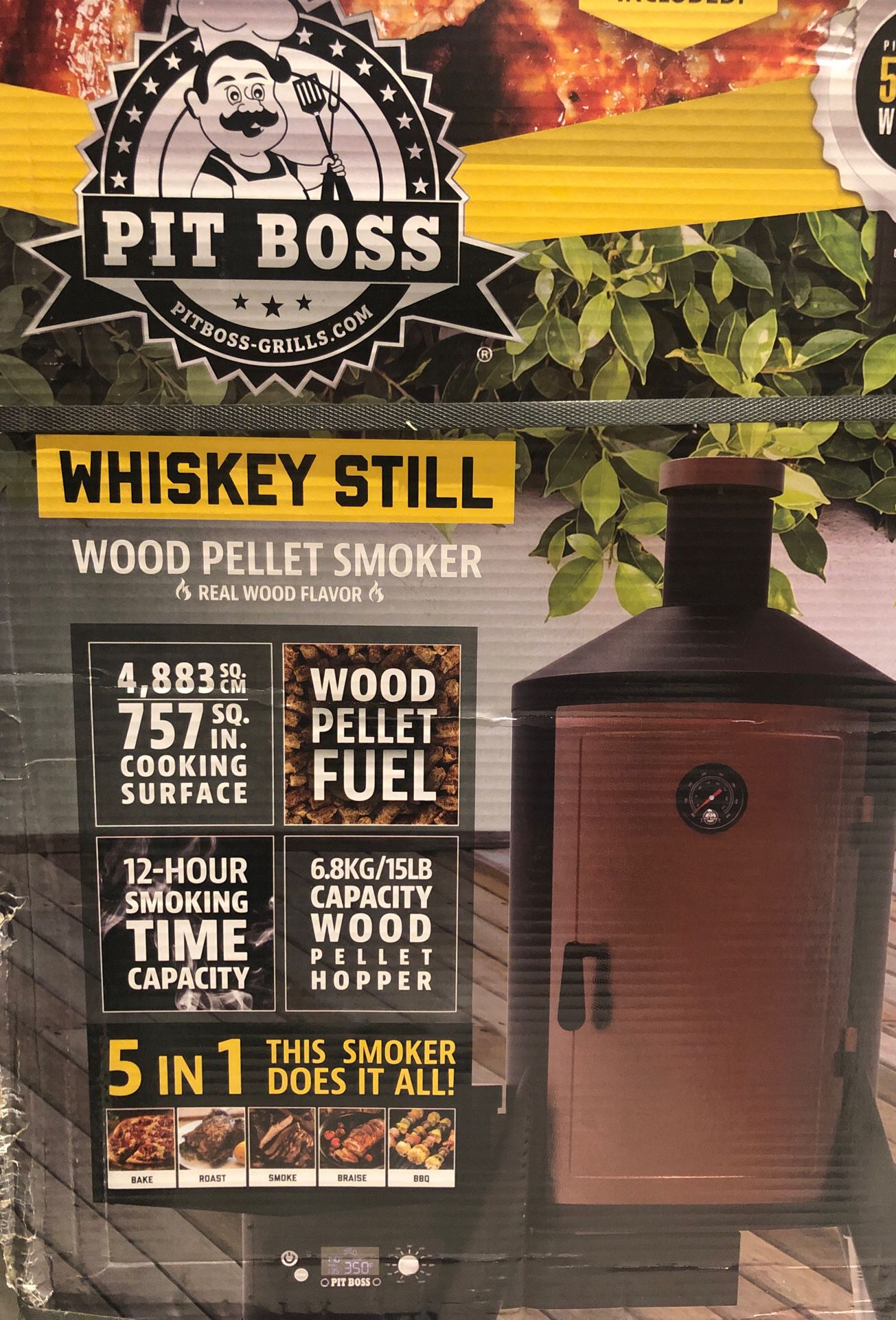 Pit Boss Wood Pellet Smoker Whiskey Still BBQ Grill