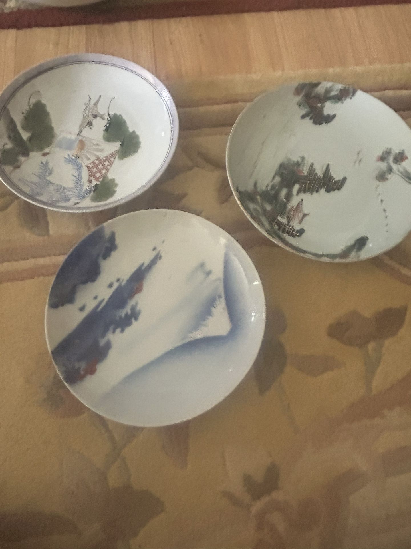 3 MIJ made In Japan Plates