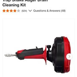 Milwaukee Trap Snake Auger Drain Cleaning Kit