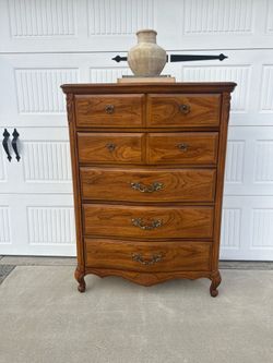 Vintage Bassett Tall Dresser Chest