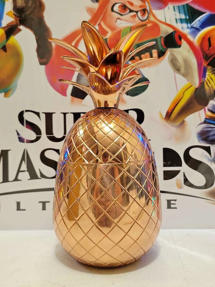 New 9" Copper Pineapple Tumbler Mug Cupw/ Lid Love Absolute ELYX