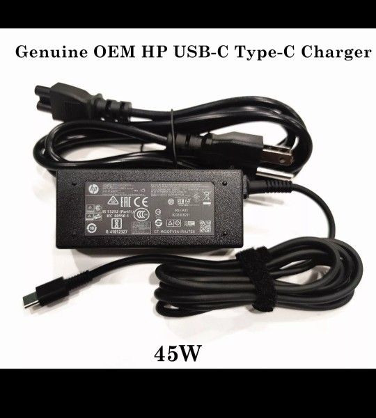 45w USB-C Charger. Genuine HP OEM Product!