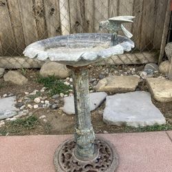 Vintage Cast Iron Birdbath 