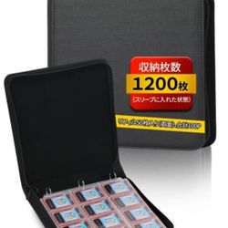 Card Zip Binder 12 Pocket, 50 Double-Sided Pages for 1200 Loading Slots for Board