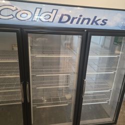 Three Door Commercial Glass Refrigerator