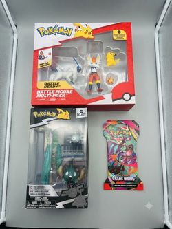 Pokémon Bundle: Battle Ready Figure Pack, Select Street Display & Booster Pack (New)