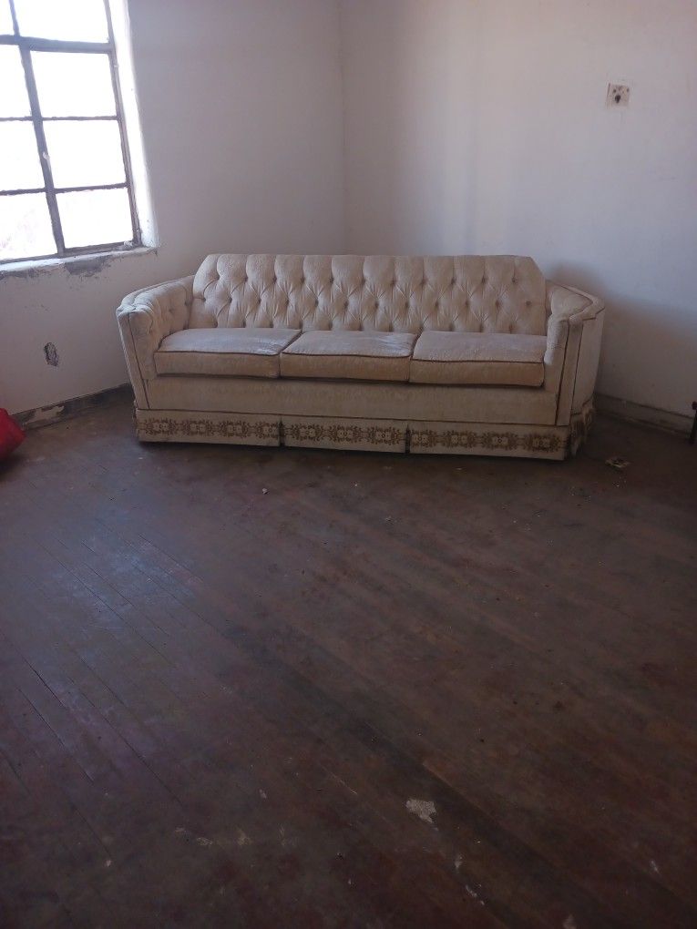 Antique Creamy White Sofa