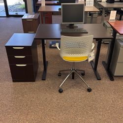 Small Commercial Grade Electronic Sit Stand Adjustable Height Desk