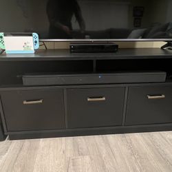 Black TV Stand (Up To 60 Inch TV)