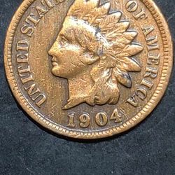 1904 Indian Head Penny DDO ENTIRE Obverse Is Doubled 