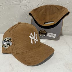 MLB New Era New York Yankees Tan Corduroy 2000 World Series Patch A frame 9fifty SnapBack Hats 