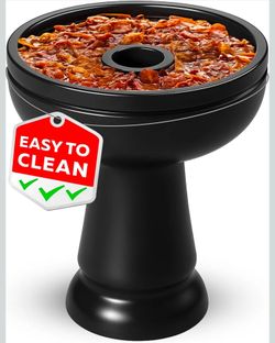 Black silicone hookah bowl