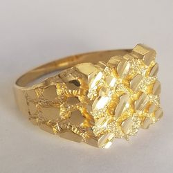 Gold Nugget Ring 10k