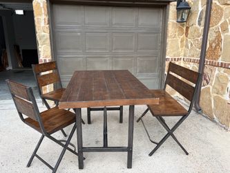 Counter Height Dining Table + 2 Chairs + Double Bar Stool.