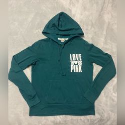 Women’s Teal Hoodie with Love Pink Graphic