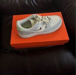 Nike Air Force 1 Low White  and lime green Sneaker