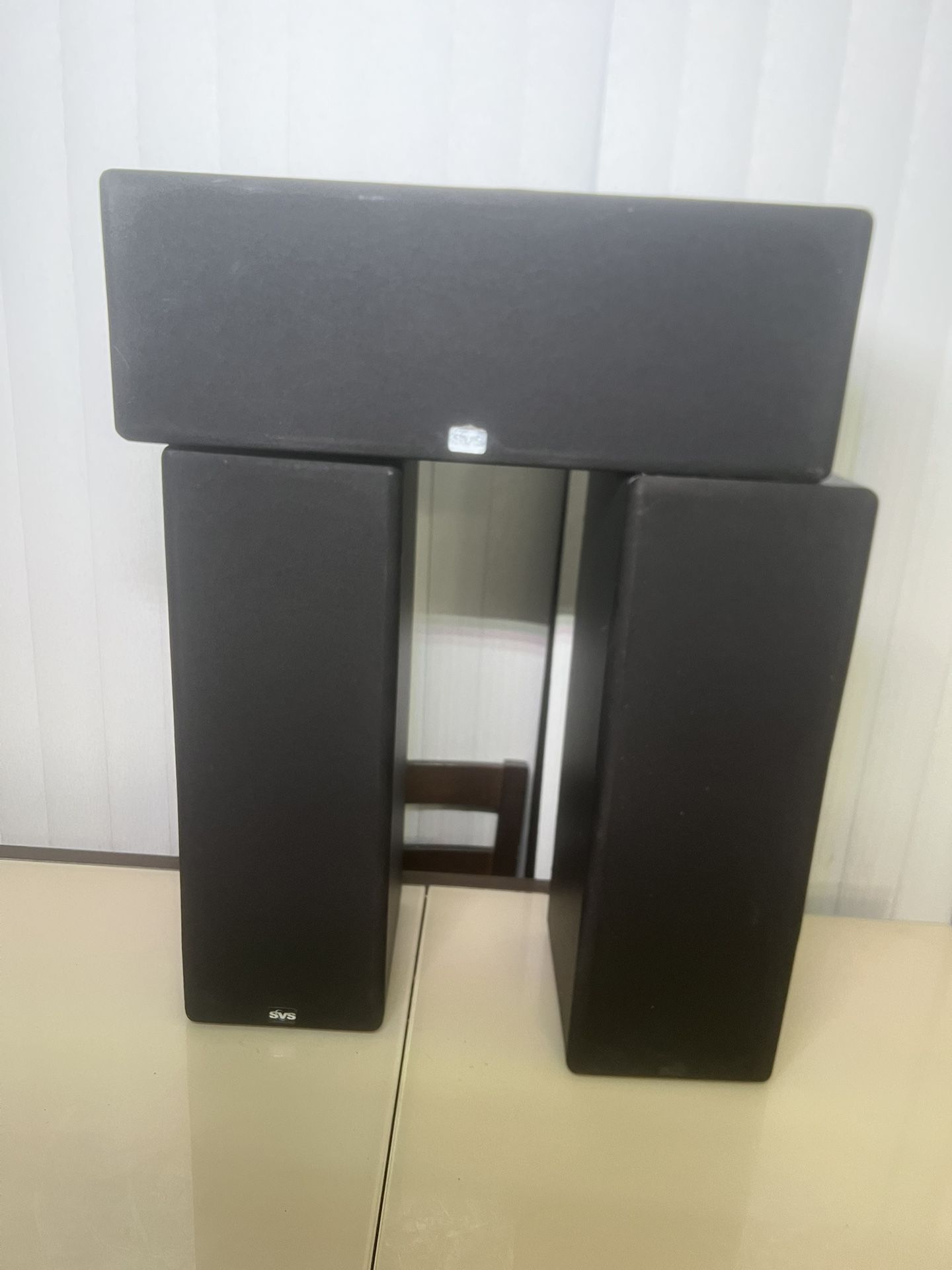 3 SVS Center Channel Speaker SCS-01 Lot Of 3 Fantastic Sounding. Used in good condition with some minor cosmetic blemishes. These blemishes are in the