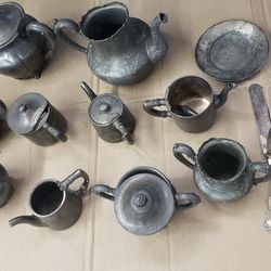 Vintage Silver Plated Teapot,kettle, Cups,Plate  Silverware Collection 
