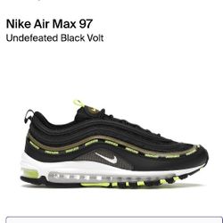Nike Air Max 97 Undefeated Black Volt Size 11