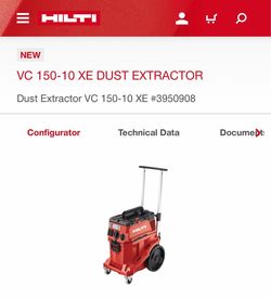 Hilti VC 150-10 XE DUST EXTRACTOR