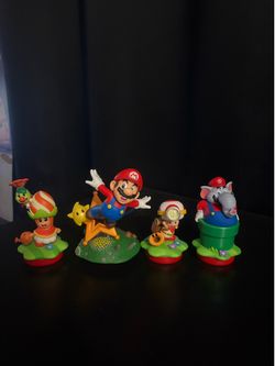 Nintendo Amiibo Lot Super Mario Character Figure Set – Mario, Elephant Mario, Toad & More