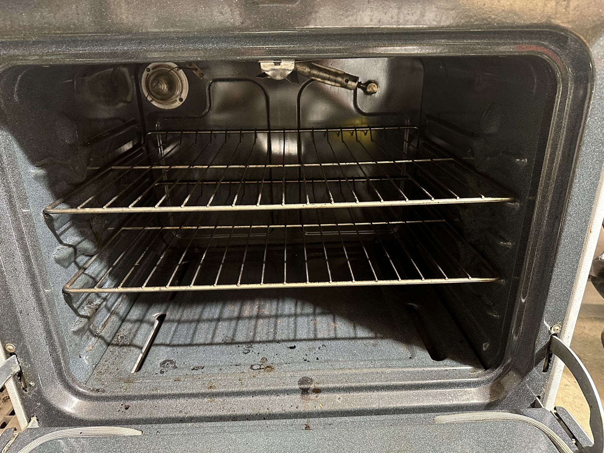 gas stove and microwave