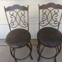 Bar stools are 24 inch tall good condition like new take them both $80 or trade..I paid $150 for them both of them retail price 